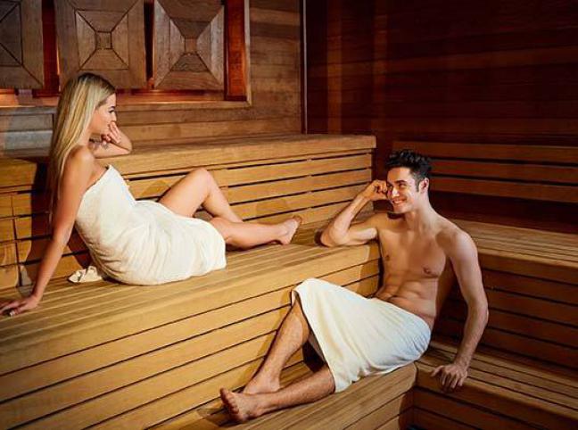 95-degree sauna